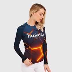 Рашгард женский Palworld logo разлом плит, цвет: 3D-принт — фото 2