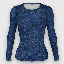 Женский рашгард Текстура тёмно-синий мелкие квадраты