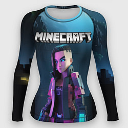 Рашгард женский Minecraft woman cyberpunk, цвет: 3D-принт