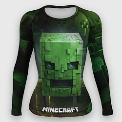 Рашгард женский Minecraft зеленый персонаж в пещере, цвет: 3D-принт