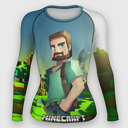 Женский рашгард Minecraft персонаж зеленый мир