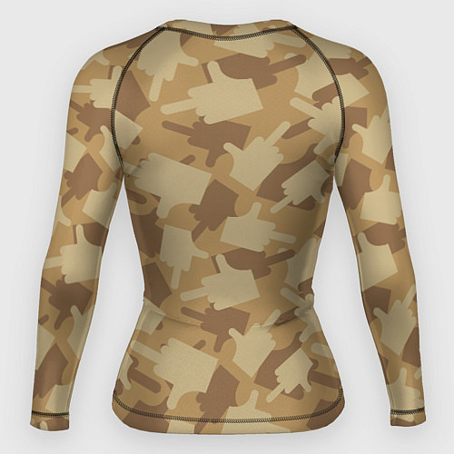 Женский рашгард Фак - камуфляж / 3D-принт – фото 2