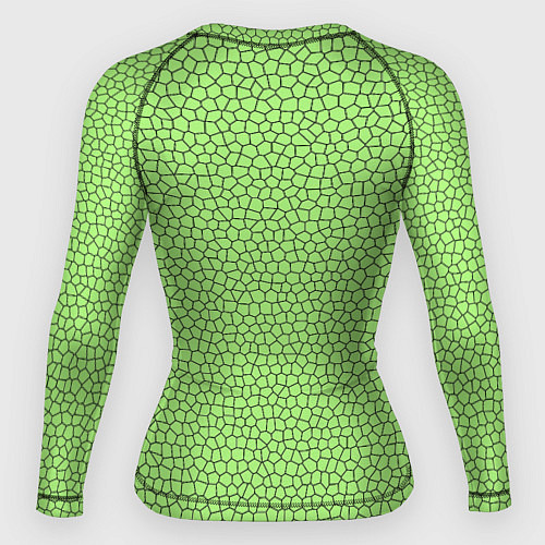 Женский рашгард Светло-зелёный мозаика / 3D-принт – фото 2