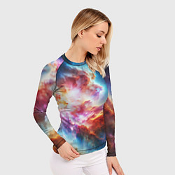 Рашгард женский The cosmic nebula, цвет: 3D-принт — фото 2