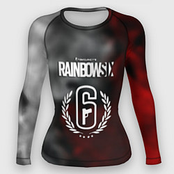 Рашгард женский Rainbow six gradient fire, цвет: 3D-принт