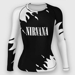 Рашгард женский Nirvana текстура огонь, цвет: 3D-принт