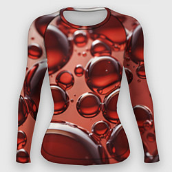 Рашгард женский Крупные красные капли, цвет: 3D-принт