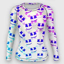 Рашгард женский Marshmello pattern neon, цвет: 3D-принт