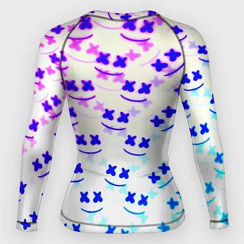 Женский рашгард Marshmello pattern neon / 3D-принт – фото 2