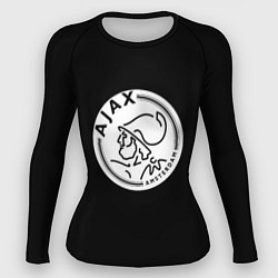 Рашгард женский Ajax fc белое лого, цвет: 3D-принт