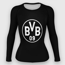 Рашгард женский Borussia sport fc белое лого, цвет: 3D-принт