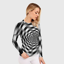 Рашгард женский Оптическая иллюзия спиральное заклинание, цвет: 3D-принт — фото 2