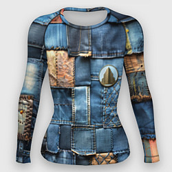 Рашгард женский Значок архитектора на джинсах, цвет: 3D-принт