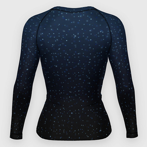 Женский рашгард Абстрактный сине-чёрный ночной / 3D-принт – фото 2