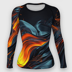 Рашгард женский Волнистая темная материя, цвет: 3D-принт