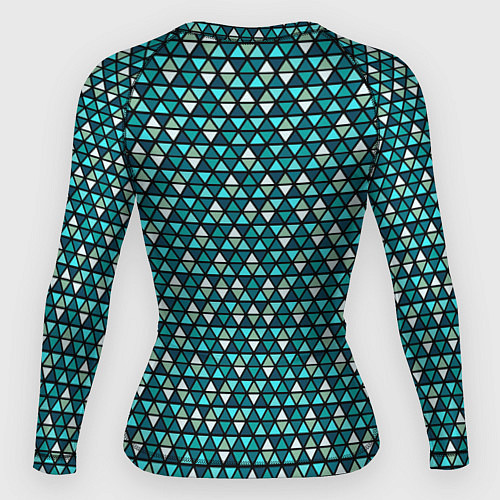 Женский рашгард Бирюзовый геометрия / 3D-принт – фото 2