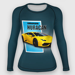 Рашгард женский Спортивная итальянская машина Lamborghini Huracan, цвет: 3D-принт