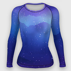 Женский рашгард Синий космос и звезды