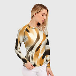 Рашгард женский Акварельные полосы, цвет: 3D-принт — фото 2