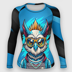 Рашгард женский Стильная сова в одежде, цвет: 3D-принт