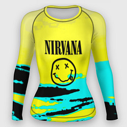 Рашгард женский Nirvana краски кислотные, цвет: 3D-принт
