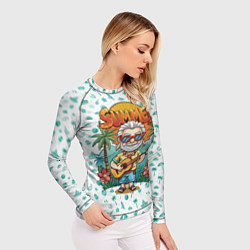 Рашгард женский Ведьмак с гитарой жаркое лето, цвет: 3D-принт — фото 2