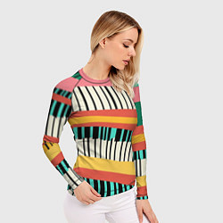 Рашгард женский Пиянино, цвет: 3D-принт — фото 2