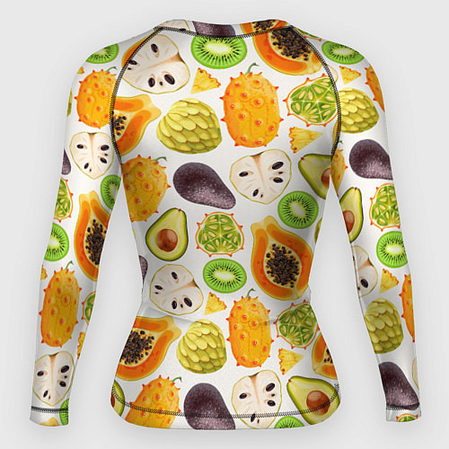 Женский рашгард Экзотический фруктовый узор / 3D-принт – фото 2