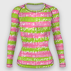 Рашгард женский Summer pattern, цвет: 3D-принт