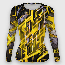 Женский рашгард Yellow and white abstraction
