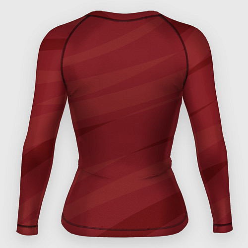 Женский рашгард Бордовый полосами / 3D-принт – фото 2