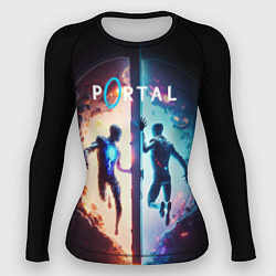 Рашгард женский Portal люди в прыжке, цвет: 3D-принт