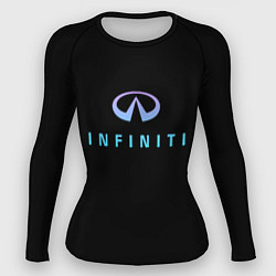 Рашгард женский Infiniti logo neon, цвет: 3D-принт