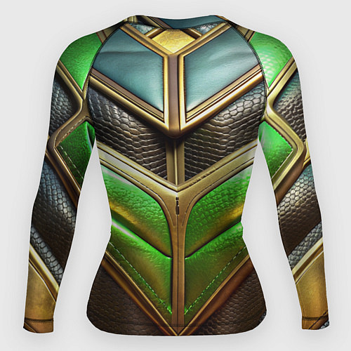 Женский рашгард Футуристичная объемная текстура из кожи / 3D-принт – фото 2