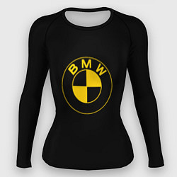 Рашгард женский BMW logo yellow, цвет: 3D-принт