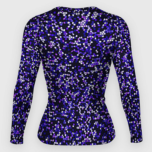 Женский рашгард Мелкая мозаика паттерн фиолетовый / 3D-принт – фото 2