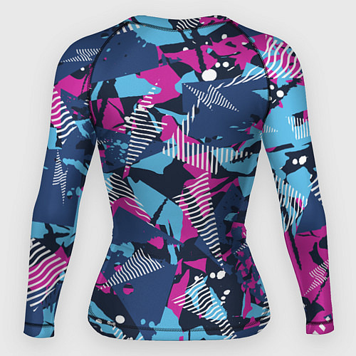 Женский рашгард Яркий абстрактный узор для спорта / 3D-принт – фото 2