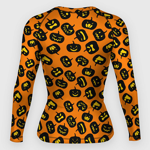 Женский рашгард Тыквенный хэллоуин узор / 3D-принт – фото 2