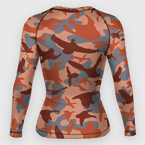 Женский рашгард Камуфляж птицы / 3D-принт – фото 2