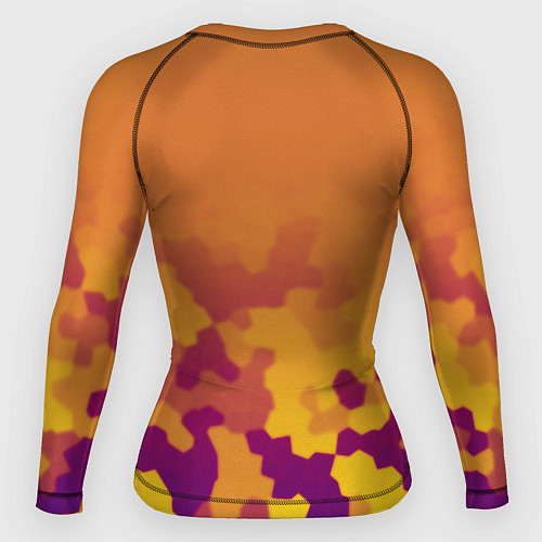 Женский рашгард Герб РФ текстура камуфляж / 3D-принт – фото 2