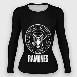 Рашгард женский Ramones rock logo, цвет: 3D-принт