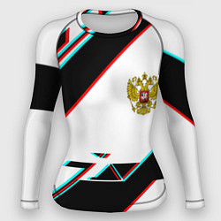 Женский рашгард Россия спортивная геометрия глитч