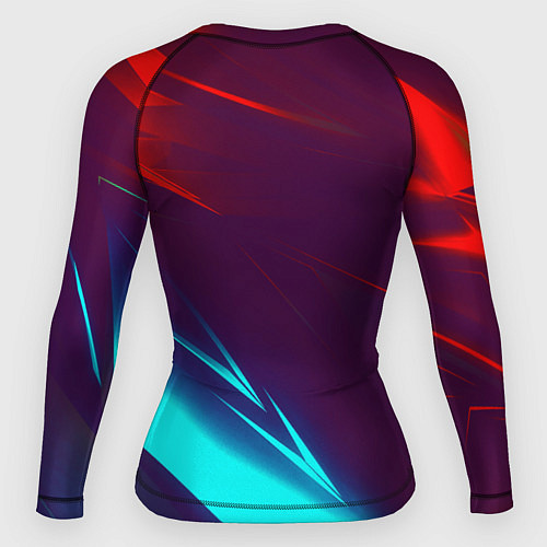 Женский рашгард Samurai geometry stripes neon / 3D-принт – фото 2