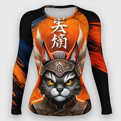 Рашгард женский Cat samurai, цвет: 3D-принт