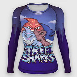 Рашгард женский Street sharks - Городские Уличные Акулы, цвет: 3D-принт