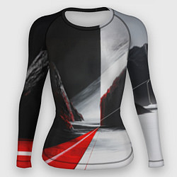 Женский рашгард Футуристичный пейзаж в стиле авангард