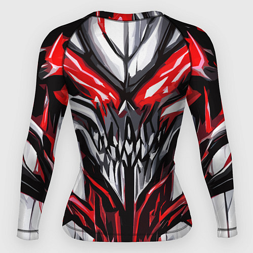 Женский рашгард Абстрактный красный череп / 3D-принт – фото 2