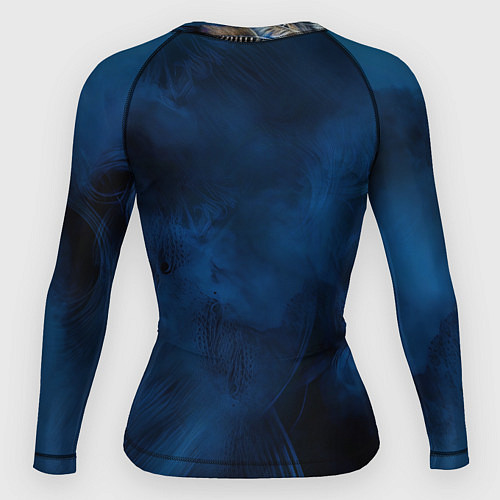 Женский рашгард Волк в наушниках и перья - индейский диджей / 3D-принт – фото 2