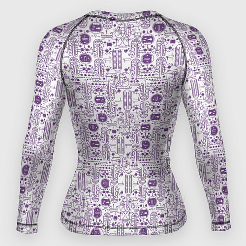 Женский рашгард Узоры и лица / 3D-принт – фото 2