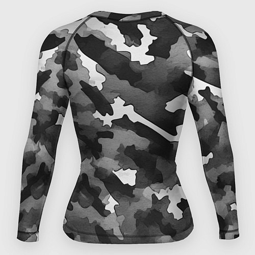 Женский рашгард Серый камуфляж внутренних войск / 3D-принт – фото 2